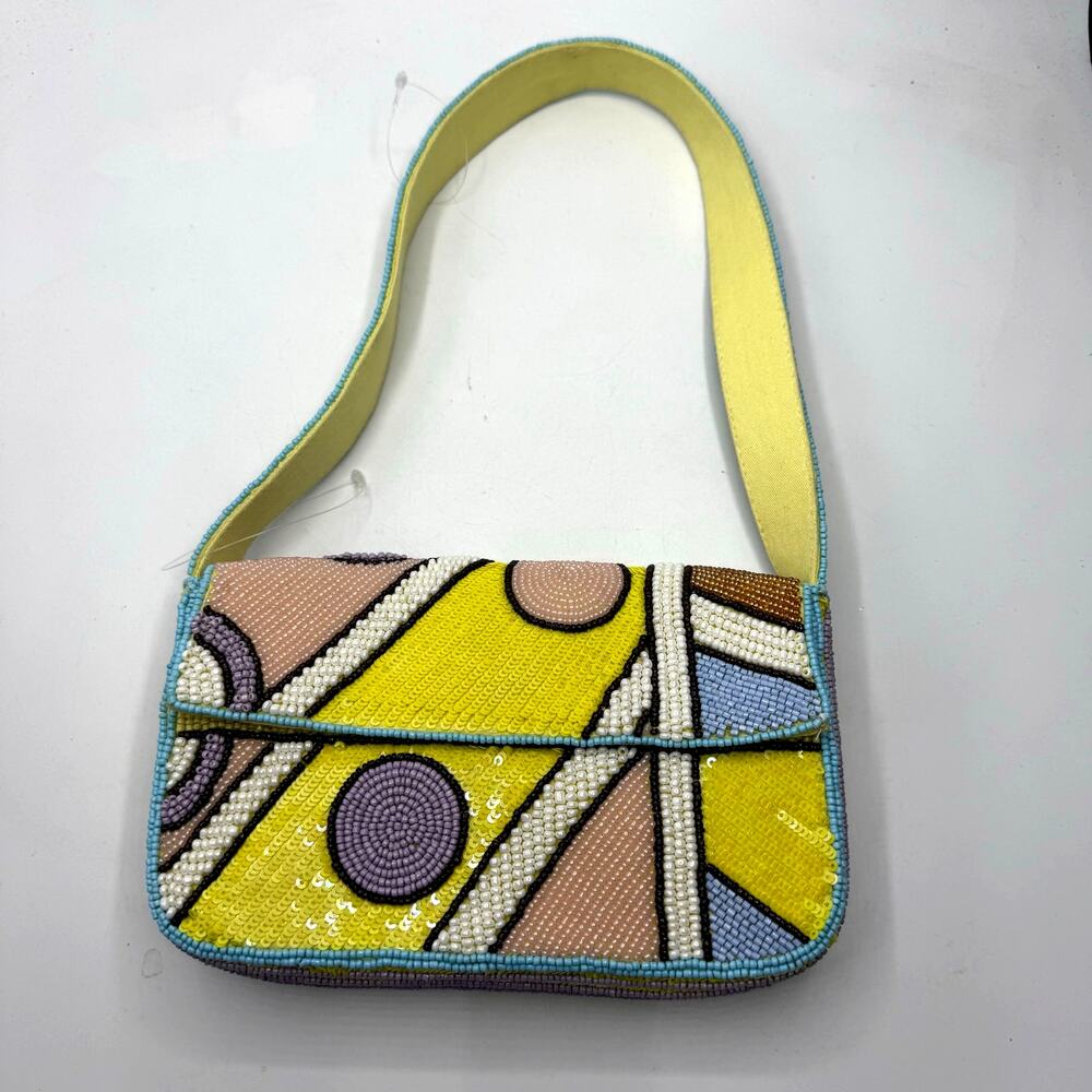 NEW Anthropologie The Fiona Beaded Bag Multicolor